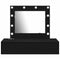 vidaXL Wall-Mounted Dressing Table with LED Lights in Black Oak