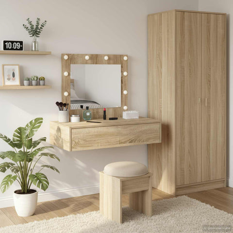 vidaXL Dressing Table Brown 83 x 40 x 70 cm Engineered wood