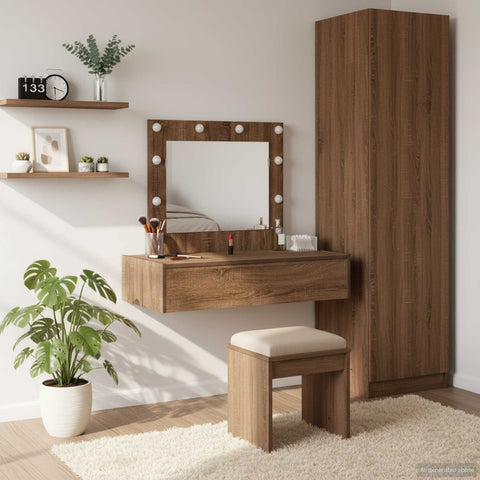 vidaXL Dressing Table Brown 83 x 40 x 70 cm Engineered wood