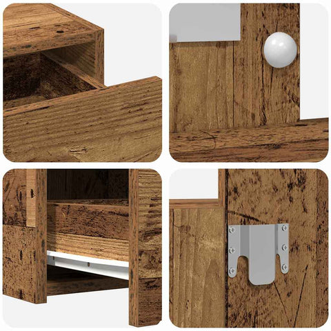 vidaXL Dressing Table Brown 83 x 40 x 70 cm Engineered wood