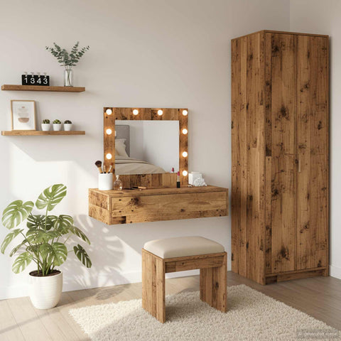 vidaXL Dressing Table Brown 83 x 40 x 70 cm Engineered wood