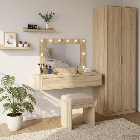 vidaXL Dressing Table Brown 100 x 40 x 70 cm Engineered wood