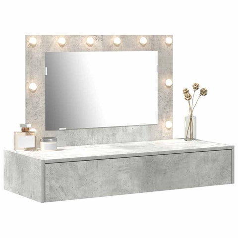 vidaXL Dressing Table Grey 100 x 40 x 70 cm Engineered wood