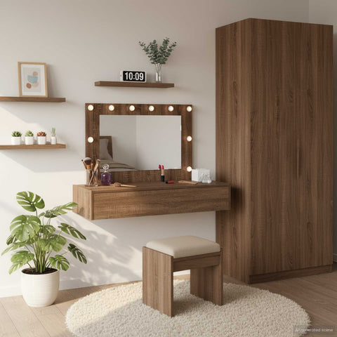 vidaXL Dressing Table Brown 100 x 40 x 70 cm Engineered wood