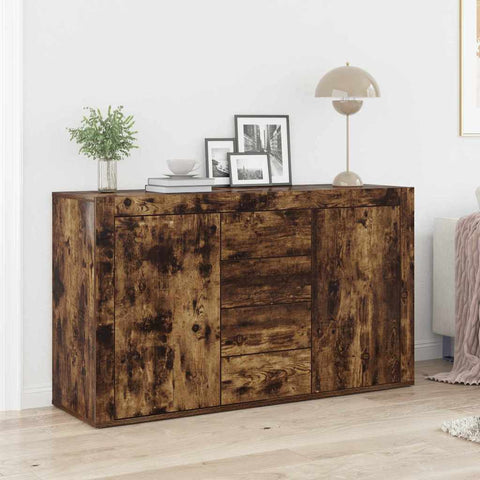 vidaXL Sideboard Smoked Oak 120 x 36 x 69 cm Engineered Wood