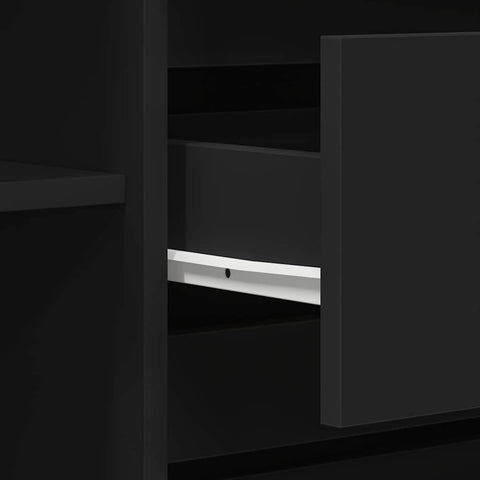 vidaXL Sideboard with Drawer Black 120 x 41 x 75 cm Engineered wood