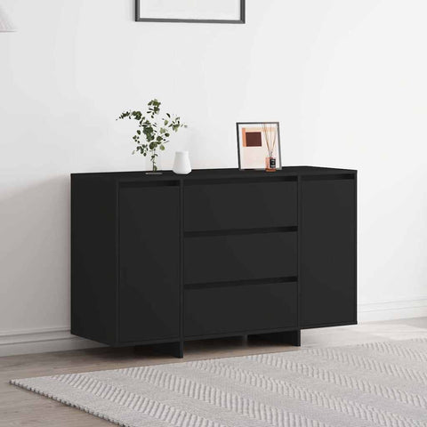 vidaXL Sideboard with Drawer Black 120 x 41 x 75 cm Engineered wood