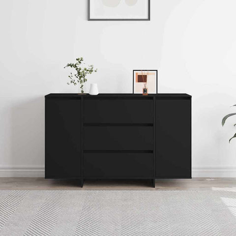 vidaXL Sideboard with Drawer Black 120 x 41 x 75 cm Engineered wood
