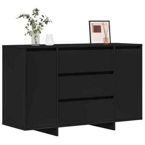 vidaXL Sideboard with Drawer Black 120 x 41 x 75 cm Engineered wood