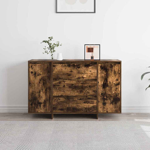 vidaXL Sideboard Smoked oak 120 x 41 x 75 cm Engineered wood