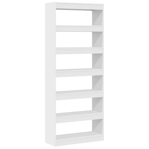 vidaXL Bookcase with Shelf White 80 x 30 x 198 cm Engineered wood