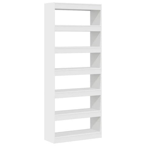 vidaXL Bookcase with Shelf White 80 x 30 x 198 cm Engineered wood