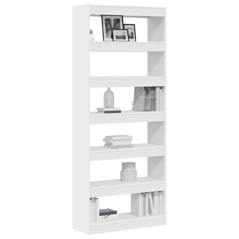 vidaXL Bookcase with Shelf White 80 x 30 x 198 cm Engineered wood