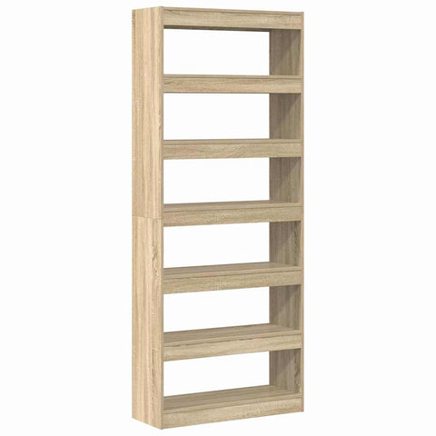 vidaXL Bookcase with Shelf Sonoma oak 80 x 30 x 198 cm Engineered wood