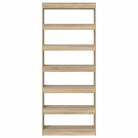 vidaXL Bookcase with Shelf Sonoma oak 80 x 30 x 198 cm Engineered wood