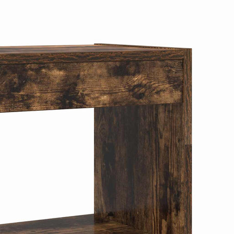 vidaXL Bookcase with Shelf Smoked oak 80 x 30 x 198 cm Engineered wood