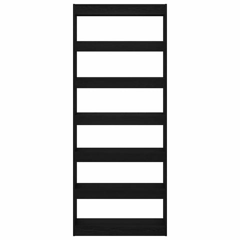 vidaXL Bookcase with Shelf Black oak 80 x 30 x 198 cm Engineered wood