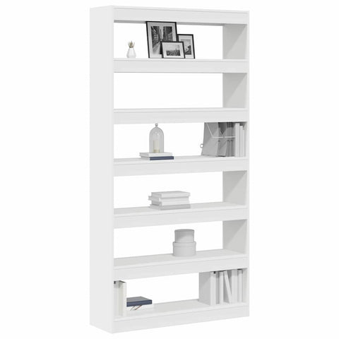 vidaXL Book Cabinet White Engineered Wood