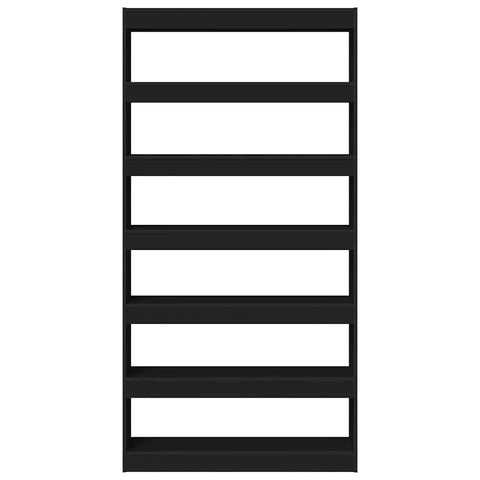 vidaXL Book Cabinet Black Engineered Wood