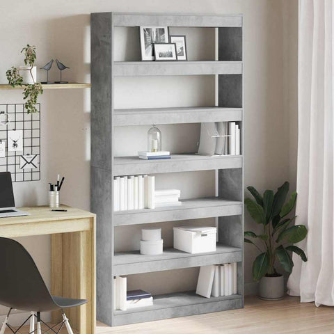 vidaXL Book Cabinet Grey Engineered Wood