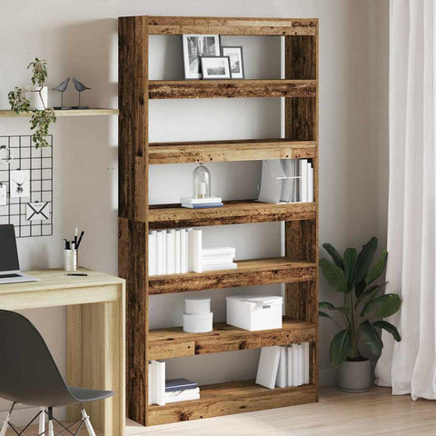 vidaXL Book Cabinet Brown Engineered Wood