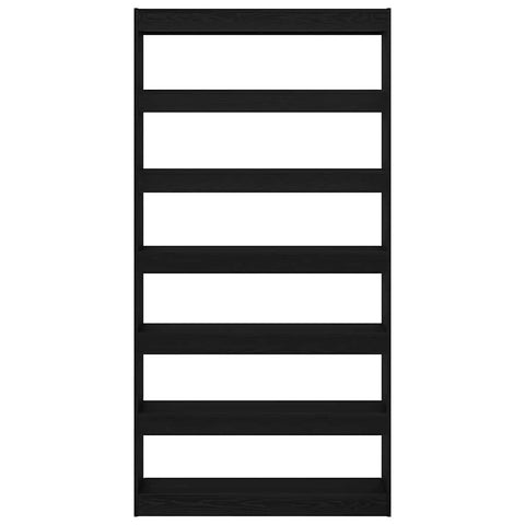 vidaXL Book Cabinet Black Engineered Wood