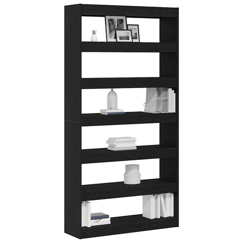 vidaXL Book Cabinet Black Engineered Wood