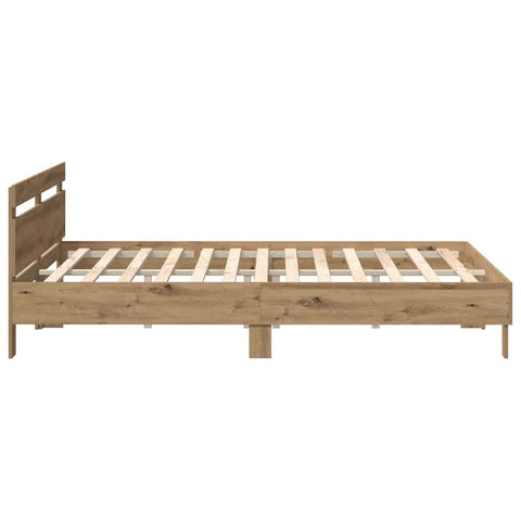 vidaXL Bed Frame Artisan oak 200 x 200 cm Engineered wood
