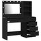 vidaXL Dressing Table Black 78.5 x 41 x 135 cm Engineered wood