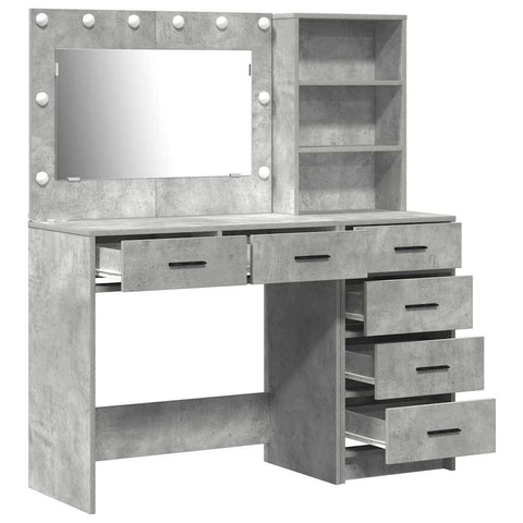 vidaXL Dressing Table Grey 78.5 x 41 x 135 cm Engineered wood