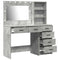 vidaXL Dressing Table Grey 78.5 x 41 x 135 cm Engineered wood