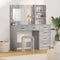 vidaXL Dressing Table Light Grey 78.5 x 41 x 135 cm Engineered wood