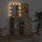 vidaXL Dressing Table 2 pcs Brown 50 x 41 x 135 cm Engineered wood