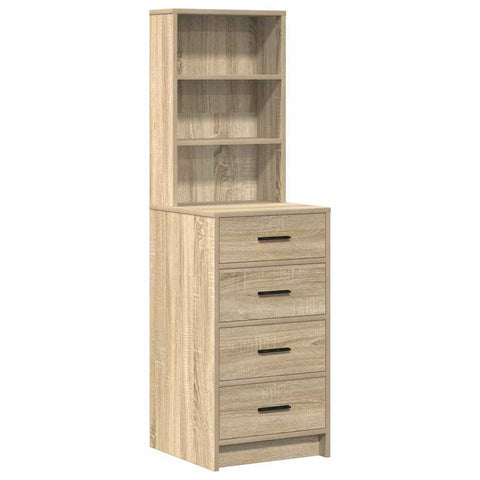 vidaXL Dressing Table 2 pcs Brown 50 x 41 x 135 cm Engineered wood
