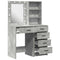 vidaXL Dressing Table 2 pcs Grey 50 x 41 x 135 cm Engineered wood