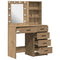 vidaXL Dressing Table 2 pcs Brown 50 x 41 x 135 cm Engineered wood