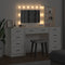 vidaXL Dressing Table 3 pcs White 40 x 41 x 135 cm Engineered wood