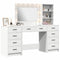 vidaXL Dressing Table 3 pcs White 40 x 41 x 135 cm Engineered wood