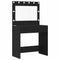 vidaXL Dressing Table 3 pcs Black 40 x 41 x 135 cm Engineered wood