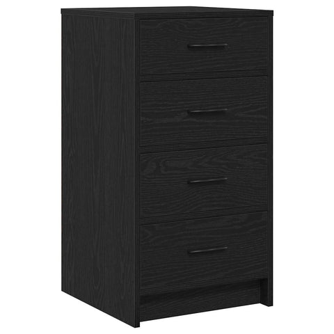 vidaXL Dressing Table 3 pcs Black 40 x 41 x 135 cm Engineered wood