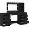vidaXL Dressing Table 3 pcs Black 40 x 41 x 135 cm Engineered wood