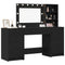 vidaXL Dressing Table 3 pcs Black 40 x 41 x 135 cm Engineered wood