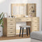vidaXL Dressing Table 3 pcs Brown 40 x 41 x 135 cm Engineered wood