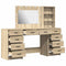 vidaXL Dressing Table 3 pcs Brown 40 x 41 x 135 cm Engineered wood