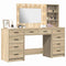 vidaXL Dressing Table 3 pcs Brown 40 x 41 x 135 cm Engineered wood
