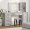 vidaXL Dressing Table 3 pcs Grey 40 x 41 x 135 cm Engineered wood