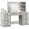 vidaXL Dressing Table 3 pcs Grey 40 x 41 x 135 cm Engineered wood