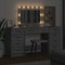 vidaXL Dressing Table 3 pcs Grey 40 x 41 x 135 cm Engineered wood