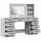 vidaXL Dressing Table 3 pcs Grey 40 x 41 x 135 cm Engineered wood