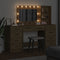vidaXL Dressing Table 3 pcs Brown 40 x 41 x 135 cm Engineered wood